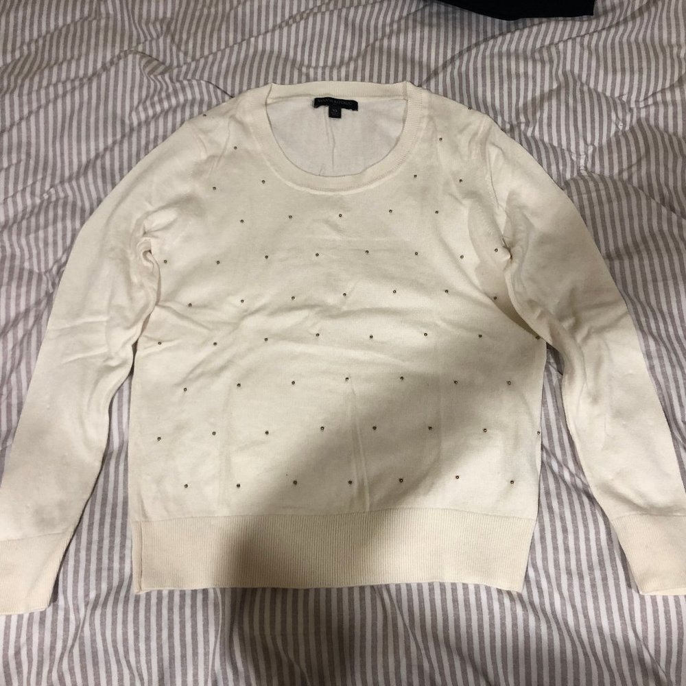 Women's BANANA REPUBLIC cream sweater size XS NWOT